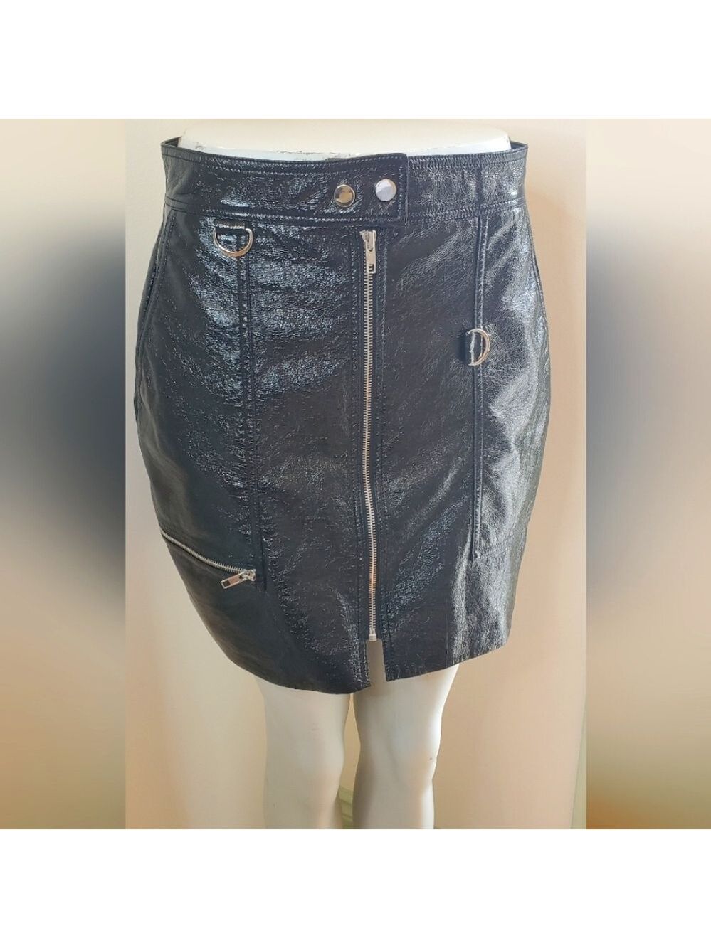Dance & Marvel Shiney Crinkle PVC Skirt